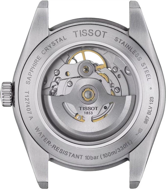 Мужские часы Tissot Gentleman Powermatic 80 Open Heart T127.407.11.041.01 40 мм - изображение 2