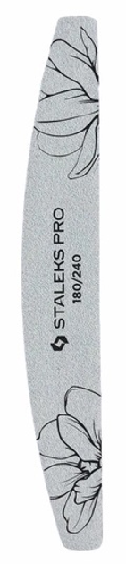 Пилка для нігтів Stalex Pro Expert мінеральна 40 180/240 у формі півмісяця 25 шт (ZES4820241067572) - зображення 1