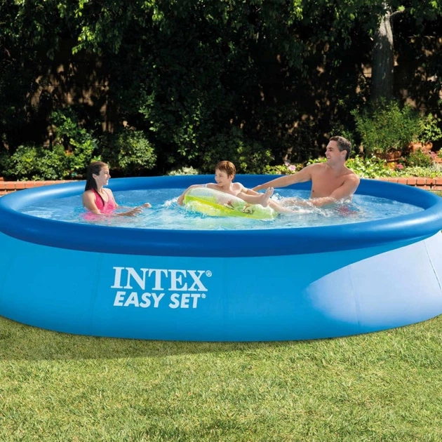 Надувной бассейн Intex 28143 круглый из ПВХ 396х84 см на 7290 л Синий (127-9-28143) - изображение 2