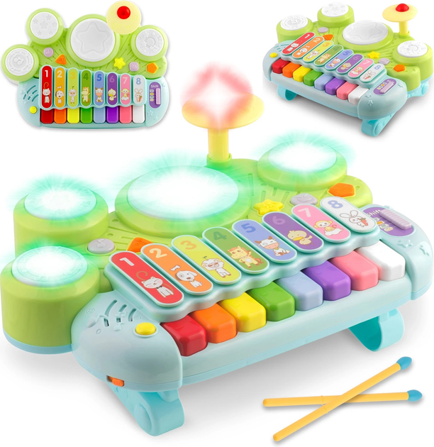 Zabawka edukacyjna cymbałki Ricokids Ksylofon i perkusja RK-751 (5903890616465) - obraz 7