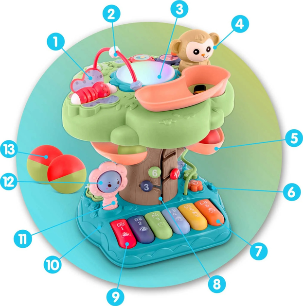 Zabawka edukacyjna Ricokids Drzewko z melodią 781600 (5903890610258) - obraz 11