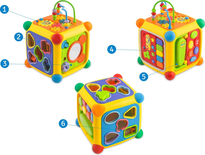 Zabawka edukacyjna Ricokids Kostka 6 w 1 RK-747 (5903890616427) - obraz 10