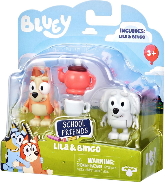 Іграшковий набір Giochi Preziosi Bluey:School Friends Lila & Bingo BLY87000 (8056379187783) - зображення 2