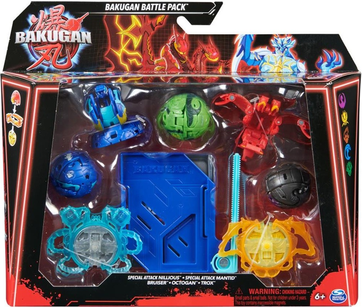 Zestaw zabawek Spin Master Bakugan: Battle Special Attack Nillious/Mantid/Bruiser/Octogan/Trox 20142084 (778988465615) - obraz 1