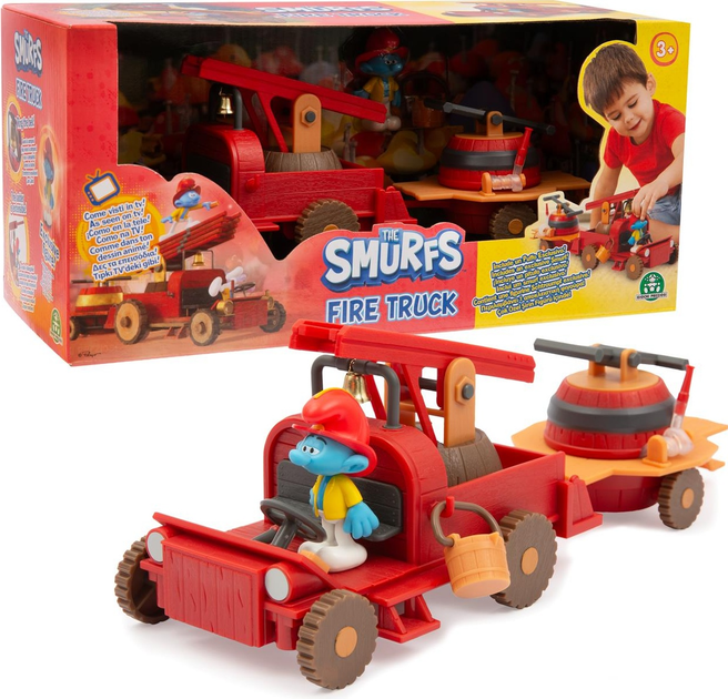 Zestaw zabawek Giochi Preziosi The Smurfs: Fire Truck Vehicle PUF26000 (8056379171928) - obraz 2