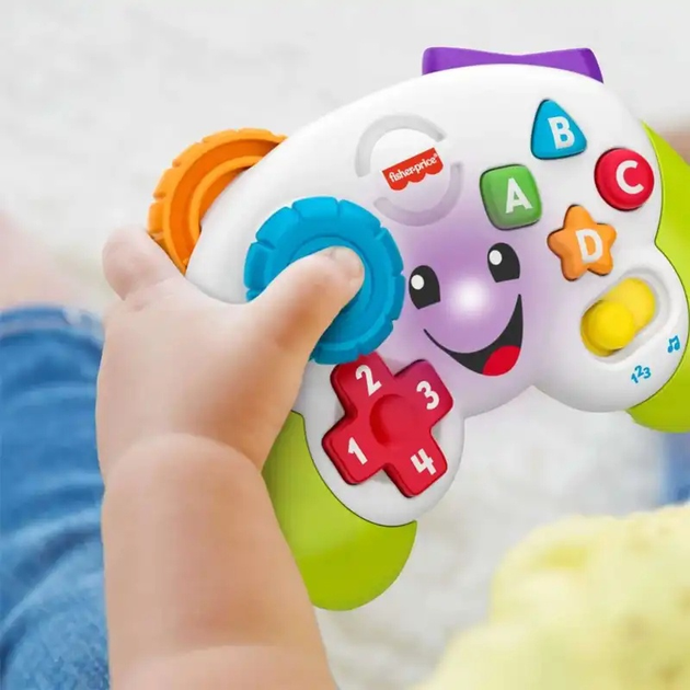 Zabawka interaktywna dla dzieci Fisher-Price Laugh and Learn edukacyjny kontroler HXB65 (194735225132) - obraz 3