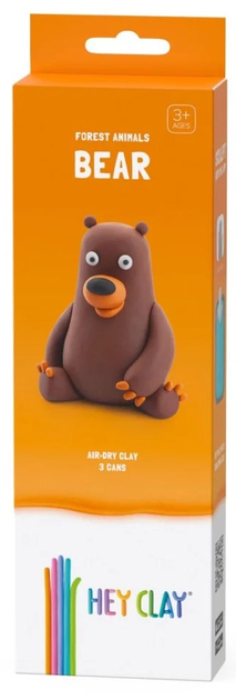 Masa plastyczna Hey Clay Niedźwiedź HCL30105CEE3 (5904754607520) - obraz 1