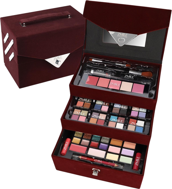 Zestaw kosmetyków do makijażu Zmile Cosmetics Beauty Case Velvety Ciemno jagodowy (4038432014506) - obraz 3