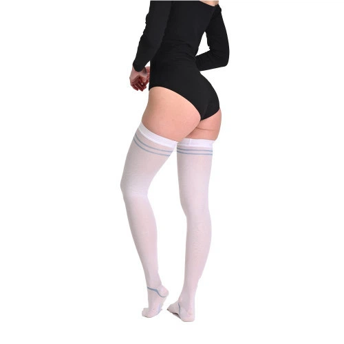 Панчохи компресійні Soloventex Comfort 1 клас відкритий носок р L зріст 165-180 білі арт. 040-230 - зображення 2