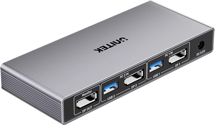 Przełącznik KVM Unitek 8K 3x DP 6x USB-A 5Gbps (V1310AGY01-EU) - obraz 2