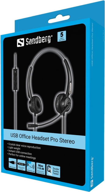 Навушники Sandberg USB Office Headset Pro Stereo (5705730126130) - зображення 4