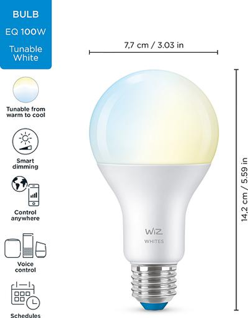 Inteligentna żarówka WIZ E27 13 W (100 W 1520 Lm) A67 2700-6500 K Wi-Fi (929002449602) - obraz 5