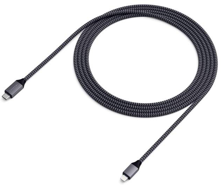 Kabel synchronizacyjny Satechi USB Type-C do Lightning 1.8 m Space Gray (ST-TCL18M) - obraz 3