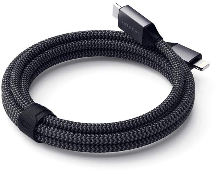 Kabel synchronizacyjny Satechi USB Type-C do Lightning 1.8 m Space Gray (ST-TCL18M) - obraz 4