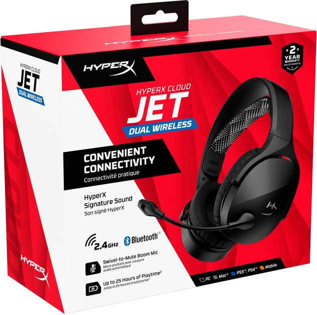 Słuchawki HyperX Cloud Jet Wireless Black (AJ0T1AA) - obraz 9