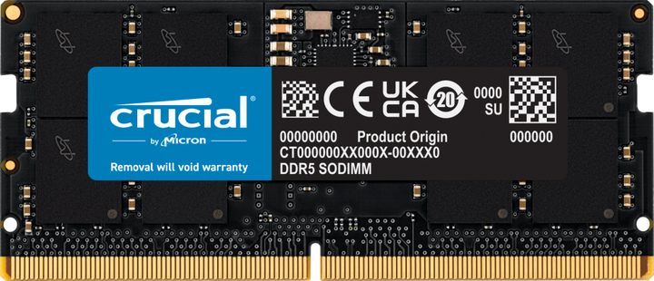 Оперативна пам'ять Crucial SODIMM DDR5-5600 65536MB PC5-44800 (Kit of 2x32768) (CT2K32G56C46S5) - зображення 2