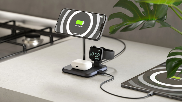 Bezprzewodowa ładowarka Zens 4-in-1 Magnetic + Watch Aluminium Wireless Charger Black (8720618634177) - obraz 4