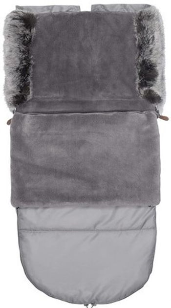 Śpiworek Springos SB0045 4 w 1 z futerkiem do wózka gondoli na sanki 80 cm Szary (5907719442297) - obraz 11
