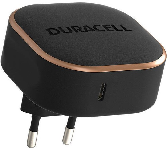 Ładowarka sieciowa Duracell PD 20 W USB Type-C Black-Copper (DRACUSB18-EU) - obraz 1