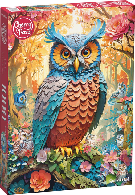 Puzzle CherryPazzi Quilled owl 1000 elementów 30776 (5903728730776) - obraz 1