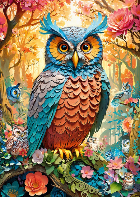 Puzzle CherryPazzi Quilled owl 1000 elementów 30776 (5903728730776) - obraz 5