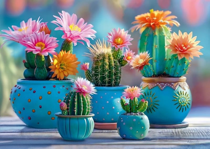 Пазли CherryPazzi Bloomy Cactus Fireworks 1000 елементів 30868 (5903728730868) - зображення 3