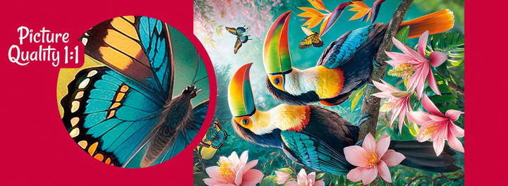Puzzle CherryPazzi Toucans paradise 1000 elementów 30769 (5903728730769) - obraz 2