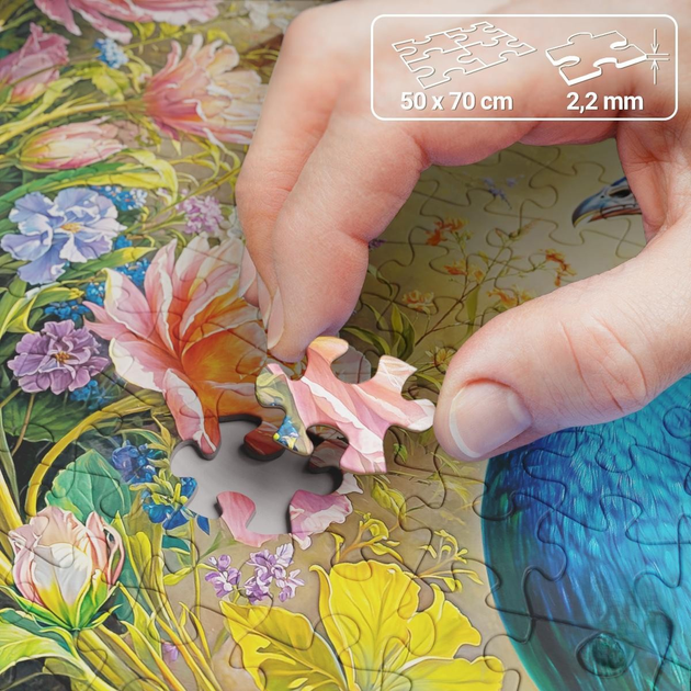 Puzzle CherryPazzi Peacock s paradise 1000 elementów 30929 (5903728730929) - obraz 5