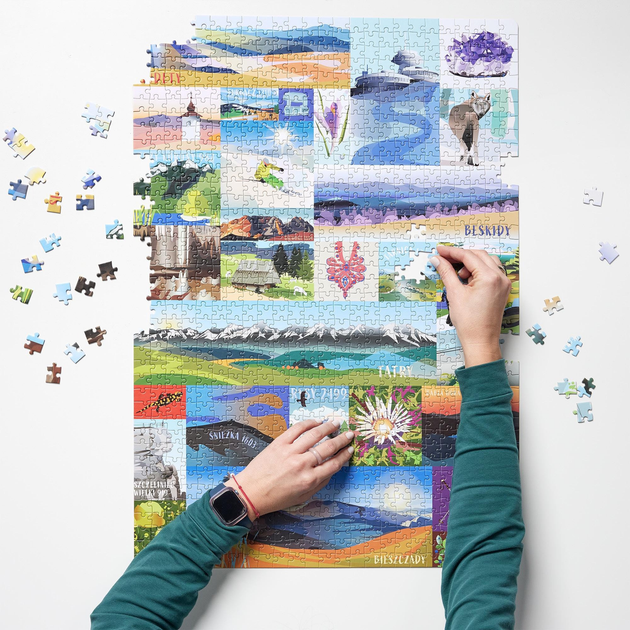 Пазли CzuCzu Puzzlove Польські Гори 1000 елементів 493839 (5902983493839) - зображення 6