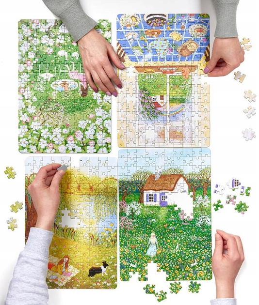 Набір пазлів CzuCzu Puzzlove Час для квітів 4 x 150 елементів 493822 (5902983493822) - зображення 7