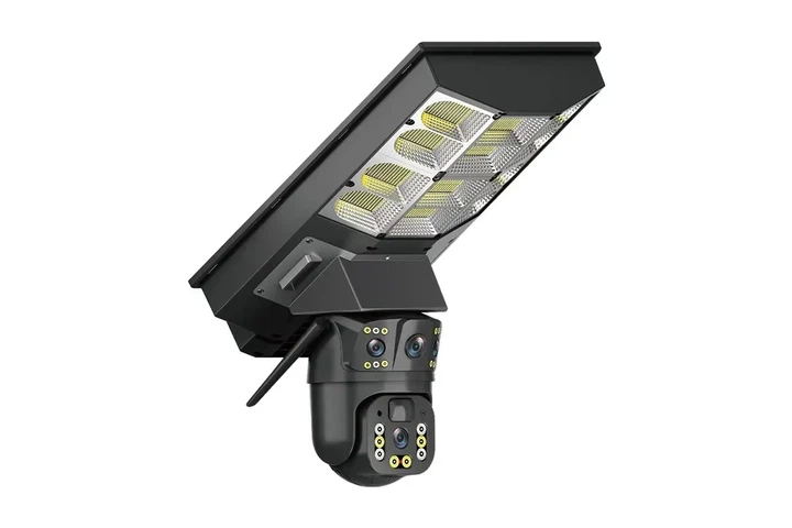 Сонячна поворотна IP-камера відеоспостереження V380 4G/Wi-Fi, 2×2 МП, PTZ, нічне бачення, двосторонній звук, слот microSD до 128ГБ - зображення 2