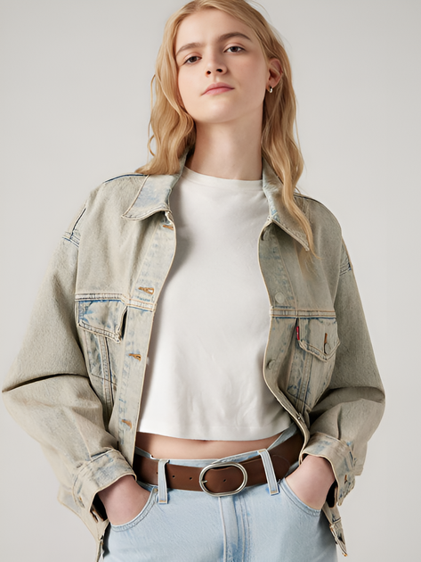 Джинсовая куртка женская Levi`s 795722195 S Голубая ( 1159838253) - Фото 3 Джинсовая куртка женская Levi`s 795722195 S Голубая ( 1159838253) - изображение 3