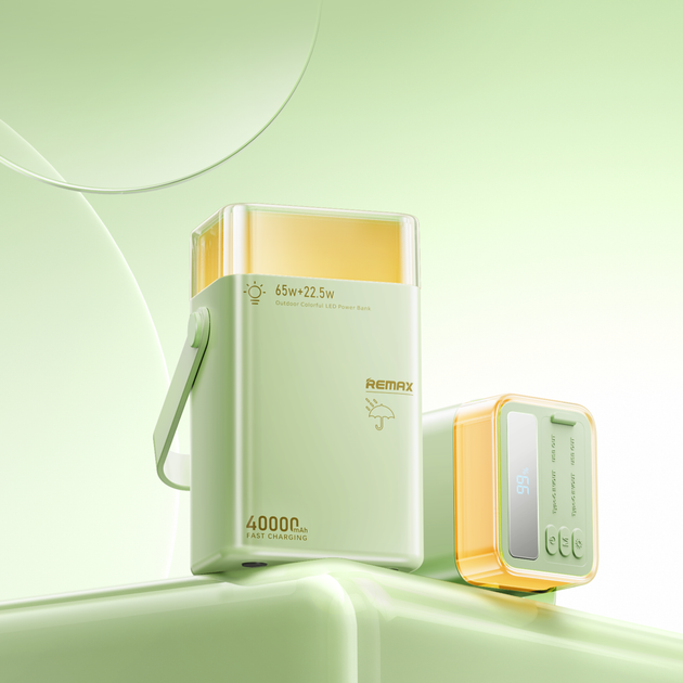 Повербанк для ноутбука Remax FP-3 40000 mAh 65W 2USB/2Type-C Портативний зовнішній акумулятор Power Bank зі швидкою зарядкою та ліхтариком Black - Фото 4 Повербанк для ноутбука Remax FP-3 40000 mAh 65W 2USB/2Type-C Портативний зовнішній акумулятор Power Bank зі швидкою зарядкою та ліхтариком Black - зображення 4