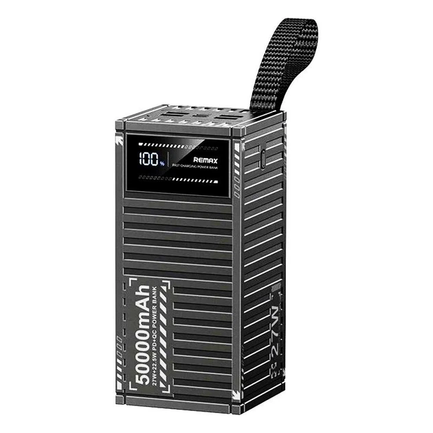 Павербанк Remax RPP-161 50000 mAh 27W 4USB/Type-C Портативний зовнішній акумулятор Power Bank зі швидкою зарядкою PD27W+QC22.5W Grey - Фото 1 Павербанк Remax RPP-161 50000 mAh 27W 4USB/Type-C Портативний зовнішній акумулятор Power Bank зі швидкою зарядкою PD27W+QC22.5W Grey - зображення 1