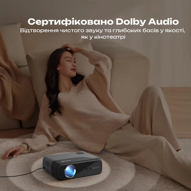 Проектор Caiwei A8 смарт проектор для фильмов 4K, Android 12 поддержка Bluetooth Wi-Fi мультимедийный домашний кинотеатр с автофокусом - Фото 3 Проектор Caiwei A8 смарт проектор для фильмов 4K, Android 12 поддержка Bluetooth Wi-Fi мультимедийный домашний кинотеатр с автофокусом - изображение 3