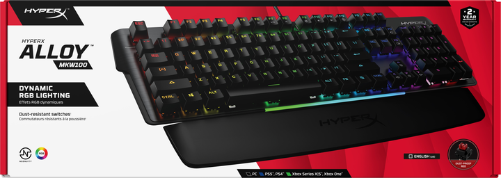 Klawiatura przewodowa HyperX Alloy MKW100 USB Black (4P5E1AA) - obraz 9