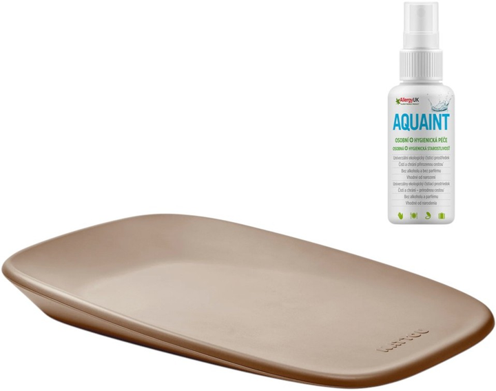Матрац пеленальний Nattou Softy Taupe без BPA 50 x 70 см + Aquaint 50 мл (8596202016700) - зображення 1