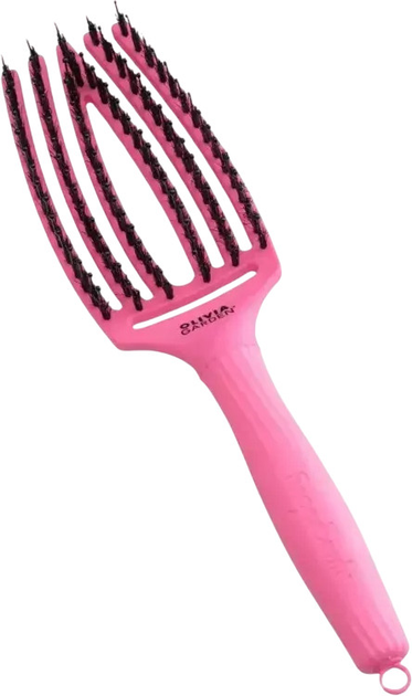 Szczotka do włosów Olivia Garden Fingerbrush Dolce Vita różowa (5414343018854) - obraz 2