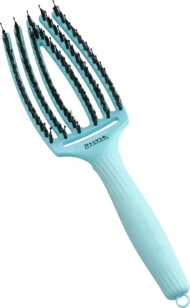 Szczotka do włosów Olivia Garden Fingerbrush Dolce Vita niebieska (5414343018823) - obraz 1