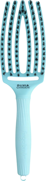 Szczotka do włosów Olivia Garden Fingerbrush Dolce Vita niebieska (5414343018823) - obraz 4