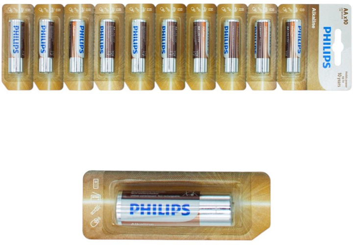 Baterie Philips LR6AL10S/10 10 szt (4895229113503) - obraz 2