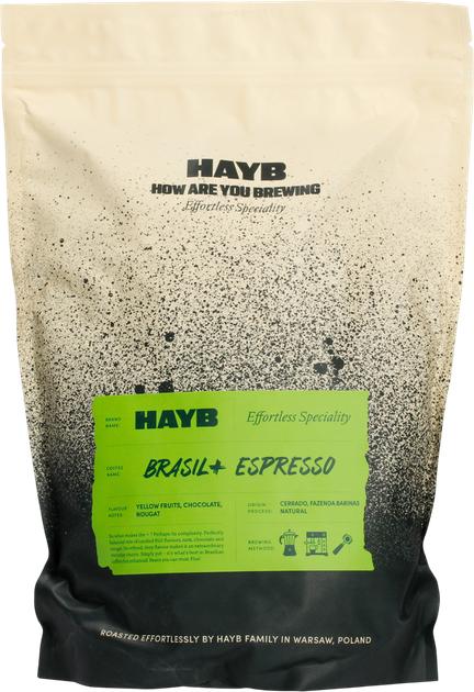 Kawa ziarnista Hayb Brasil+ Espresso 1 kg (5904844570031) - obraz 1
