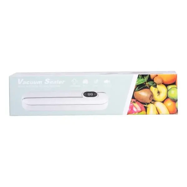 Вакууматор для продуктов Vacuum Sealer кухонный вакуумный упаковщик для дома для мяса для рыбы вакууматор профессиональный 300 Вт + 10 пакетов в комплекте Розовый - изображение 11