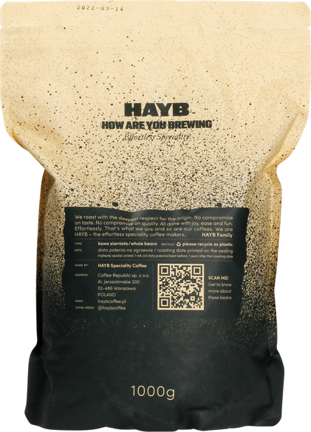 Кава в зернах Hayb Peru Espresso 1 кг (5904844570529) - зображення 2
