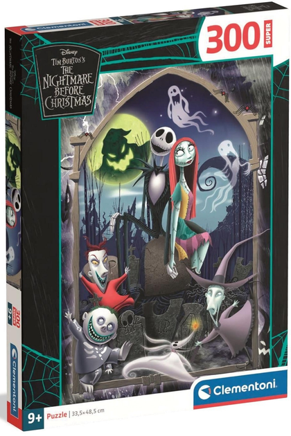 Puzzle Clementoni Super Disney Nightmare Before Christmas 300 elementów 21743 (8005125217434) - obraz 1
