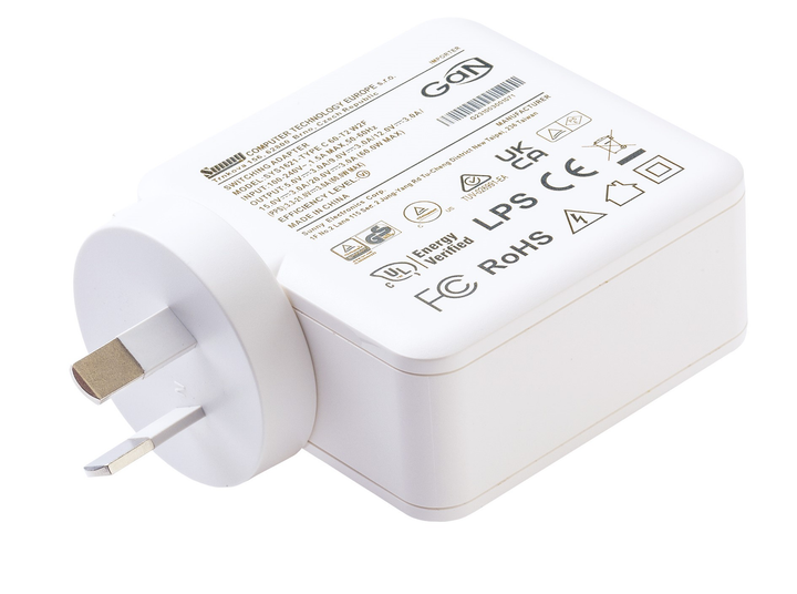 Zasilacz biurkowy uniwersalny Sunny TYPE C 60 5V/3A 9V/3A 12V/3A 15V/3A 20V/3A White (SYS1621-UAW-T2) - obraz 5