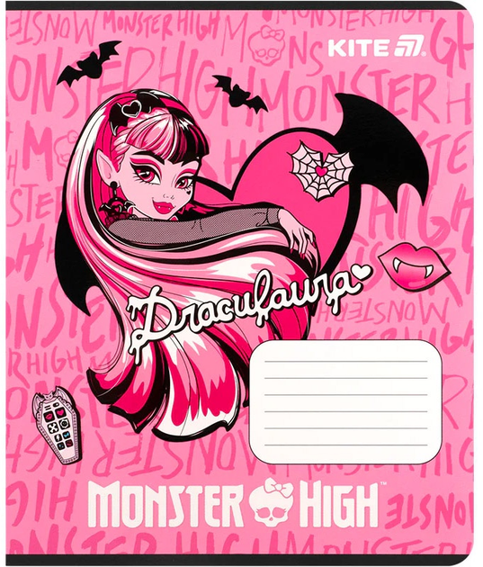 Набір шкільних зошитів Kite Monster High 12 аркушів у клітинку 25 шт (MH25-232) - зображення 6