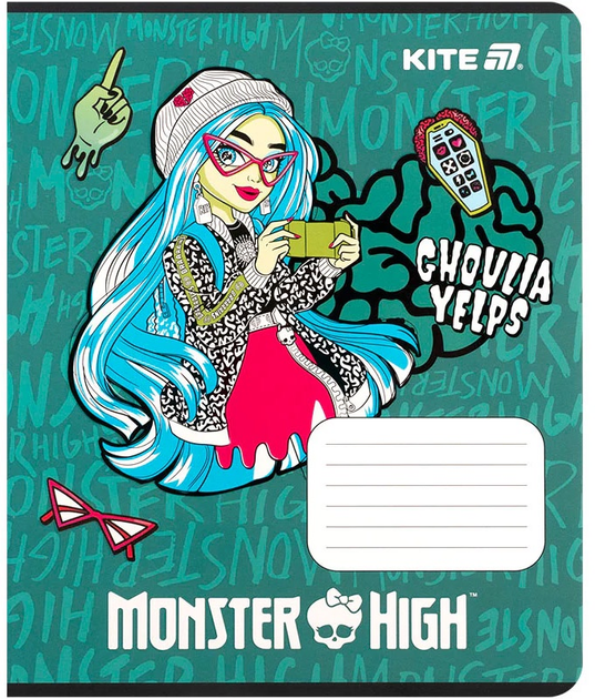 Набір шкільних зошитів Kite Monster High 12 аркушів у клітинку 25 шт (MH25-232) - зображення 9