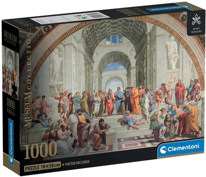 Puzzle Clementoni Museum Collection Raffaello School Of Athens 1000 elementów 37080 (8005125370801) - obraz 1