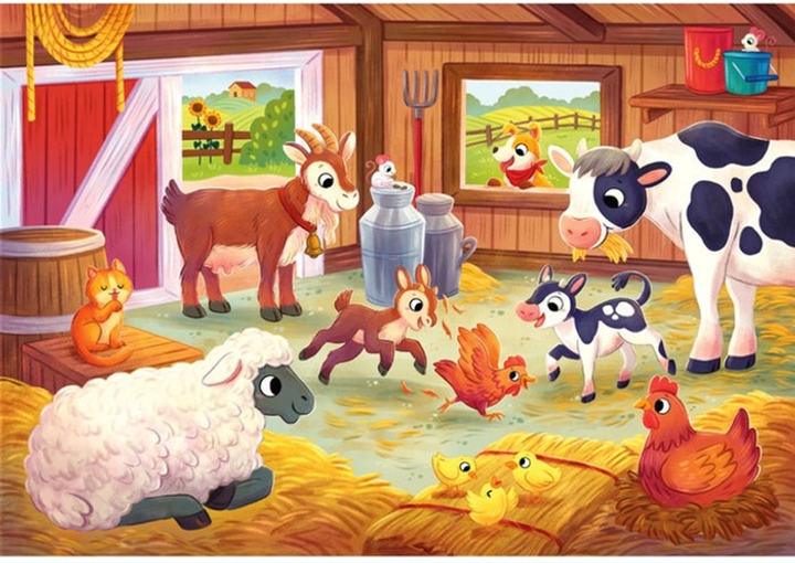 Puzzle Clementoni Super Kolor The Farmyard Family 2 x 20 elementów 24818 (8005125248186) - obraz 3